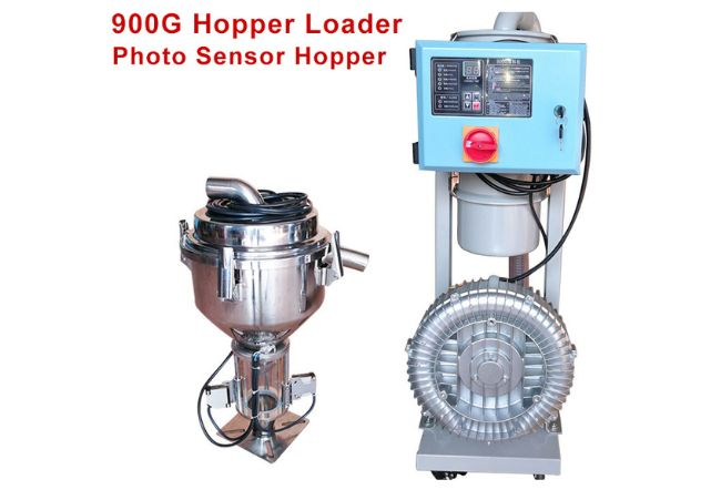 Typical Hopper Receiver with Photo Sensors and Vacuum Blower Unit